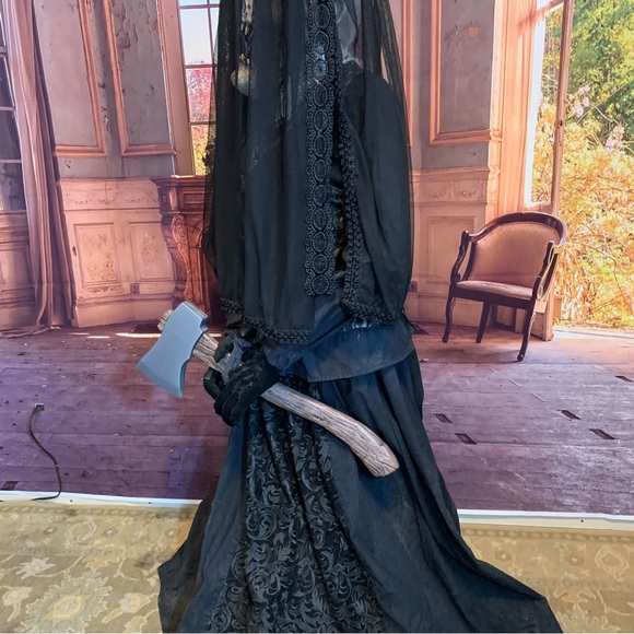 Victorian Mourning Costume Death Funeral Gothic Halloween Scary Haunt Actor XL - Picture 11 of 17